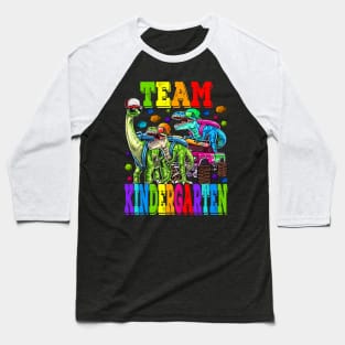 Team Kindergarten Monster Truck Dinosaur T Rex Back To School Baseball T-Shirt